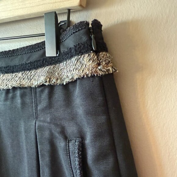 BCBGMaxAzria Kailin Black Gold Chain Pleated Skirt - Picture 4 of 9